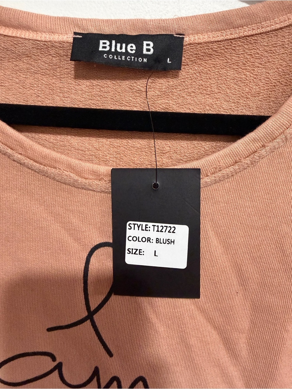 349 NWT Blue B Ombre 'I Am Thankful for Today' Long-Sleeve Top Size Large - Picture 4 of 6